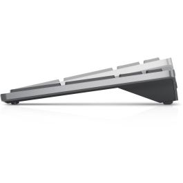 Dell Teclado Inalámbrico KB740, Tecnología Tijeras, QWERTY Español, Bluetooth 5.0 y USB, Compacto, Multidispositivo, Gris Titanio