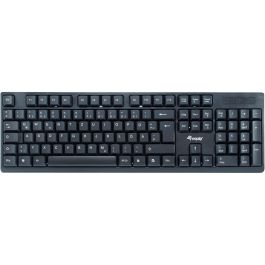 EQUIP Teclado y Ratón Inalámbricos, layout alemán, color negro