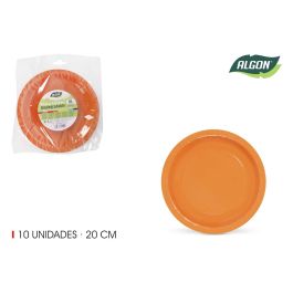 Set de 10 platos de cartón naranja Algon 20 cm (36 Cajas) Precio: 21.6900002. SKU: B1D3RG6E3R