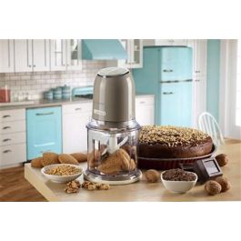 Ariete 438/03 Picadora Vintage Beige de 400W con 4 Cuchillas de Acero Inoxidable para Cocina de Estilo Retro