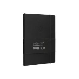 Cuaderno Con Gomilla Antartik Notes Tapa Blanda A5 Hojas Lisas Negro 80 Hojas 80 gr Fsc