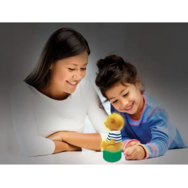 Lexibook Contador de cuentos oso 3D con luz nocturna, música y variación de color (17 cm, francés)