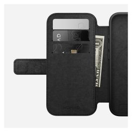 Nomad NM014209858 Folio de Cuero Moderno para Apple iPhone 17 Marrón - Compatible con MagSafe, Bolsillo para 3 Tarjetas, Protección hasta 2.4 m