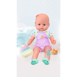 Nenuco NFN88 Muñeca Bebé Mi Primer Baño con Pez, 35 cm, A partir de 10 meses