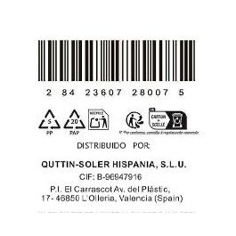 Quttin Cuchillo Bistec Sierra Packwood 10.5 cm - Ancho 4.4 cm, Alto 1.1 cm, Largo 23.7 cm (36 Unidades)