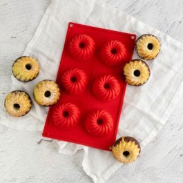 Dr Oetker Juego de 2 Moldes Kougelhof Flexxibel Love con 6 Cavidades - 30 x 18 cm