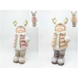 DKD Home Decor Figura Decorativa de Navidad Fantasía Rosa Blanco Dorado Magnesia 18x49.5x20.5cm (2 Unidades) para Niños Precio: 39.33468. SKU: B1HC8D74KJ