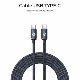 Cable USB-C a USB-C Subblim OPTIMUS Negro 1 m