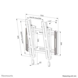 Neomounts WL35-550BL12 Soporte de Pared Inclinable para TV 24-65", Max 40 kg, VESA 75x75-200x200, Instalación Fácil - Negro