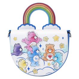 Loungefly Bolso bandolera Rainbow Osos Amorosos Care Bears Piel vegana con asa arcoíris y detalles en relieve