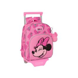 Mochila Escolar con Ruedas Minnie Mouse Loving Rosa 28 x 34 x 10 cm