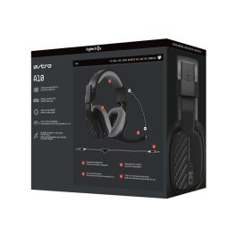 Logitech Auriculares con Micrófono Astro A10 Cableados para PC y Consolas con Control de Volumen y Silencio