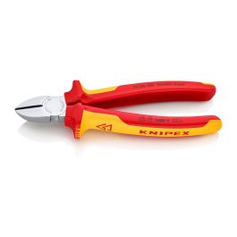 Knipex 7006180 Alicates de corte diagonal 180x56x20 mm, cabeza estrecha para espacios reducidos, cromado, mangos aislados Precio: 41.50000041. SKU: S7913418