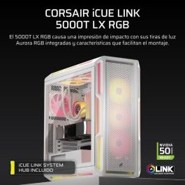 Corsair Caja Gaming ATX Semitorre 5000T LX RGB Cristal Blanca