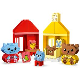 LEGO 10414 DUPLO My First: Mis Rituales Diarios - Hora de Comer y Dormir, Juguete Social con 4 Figuras de Animales
