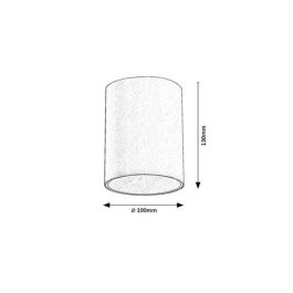 RABALUX RAB-7819 Lámpara Techo Exterior Zombor 1xGU10 IP54 Plafón Cilíndrico Aluminio Gris Antracita 100mm Diámetro Para Terraza
