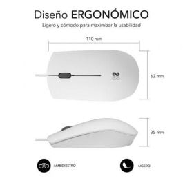 Ratón Subblim Business Silencioso/ Hasta 1200 DPI/ Blanco Ratón Subblim Business Silencioso/ Hasta 1200 DPI/ Blanco