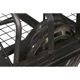 DKD Home Decor Mesa Centro Vintage Negro Marron 48 x 76 x 147 cm