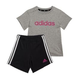 Conjunto de Ropa Adidas Essentials Lineage Gris oscuro 30