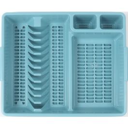 Inde Escurreplatos con Bandeja 47x38 cm Azul Delfín (12 Unidades)