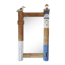 DKD Home Decor Marino dandou 26 Espejo Antique Natural Blanco 5 x 77 x 45 cm (2 Unidades) Precio: 154.4999995. SKU: B1KCCQFSRX