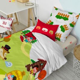 Juego de funda nórdica HappyFriday Mr Fox Piggys Multicolor Cama de 80 2 Piezas