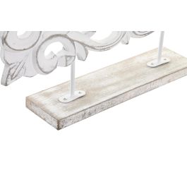 DKD Home Decor Decoración Indio Blanco Marron 7 x 47 x 39 cm MDF Metal Hecho a Mano (2 Unidades)