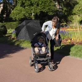 Badabulle Paraguas Sombrilla Universal Anti UV 50+ Negro para Cochecito Bebé Ø 80cm Doble Flexión y Pie Desmontable Badabulle Paraguas Sombrilla Universal Anti UV 50+ Negro para Cochecito Bebé Ø 80cm Doble Flexión y Pie Desmontable