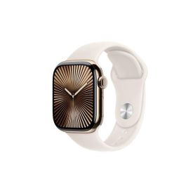 Apple Smartwatch Watch Series 10 A3001 GPS Dorado Titanio 42mm con Pantalla Retina OLED Always-On y Sensores de Salud Avanzados