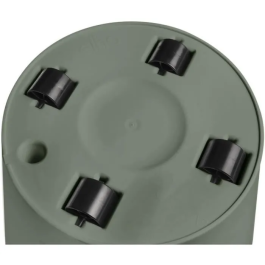 Elho ELH8711904500566 Loft Urban Maceta Redonda Plástico Percé con Ruedas Ø40 Verde