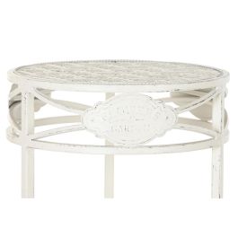 Mesita Auxiliar Terraza Y Jardin DKD Home Decor Blanco 30.5 x 70 x 30.5 cm Set de 3 Mesita Auxiliar Terraza Y Jardin DKD Home Decor Blanco 30.5 x 70 x 30.5 cm Set de 3