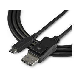 StarTech.com Cable Adaptador USB-C a DisplayPort 8K 30 Hz, 1m, Modelo CDP2DP141MB, HDR, DisplayPort 1.4, Thunderbolt 3, Compatible con HBR3