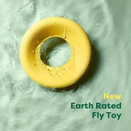 Earth Rated Juguete Volador Fly Toy para Perros Talla S Amarillo - Disco Flotante de Material Suave, para Juego Interactivo