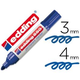 Rotulador Edding Punta Fibra Permanente 550 Azul N.3 Punta Redonda Recargable 10 unidades Precio: 28.88999993. SKU: S8421315