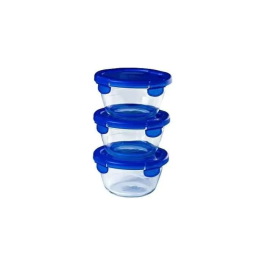Pyrex PYR3426470286220 Juego de 3 Fiambreras de Vidrio Redondas con Tapa Hermética 0.7 L Precio: 41.50000041. SKU: B1DVHFWDEV