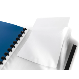 Carpeta Liderpapel A4 con 40 Fundas Intercambiables, 5 Separadores, Sobre, Portada Personalizable y Gomilla, Rojo