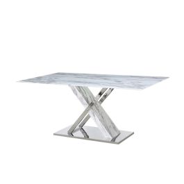 Mesa Comedor Moderno DKD Home Decor Gris Blanco 90 x 78 x 180 cm Precio: 538.88999956. SKU: B18BMMEZMW