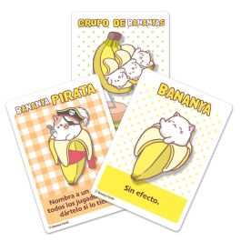 SD GAMES Juego de Cartas Bananya Español, +8 años, 2-4 jugadores, Colecciona gatos en un plátano, Partidas de 20-30 minutos