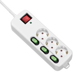 Regleta Enchufes 3 Tomas con Interruptor TM Electron 3680 W Blanco (1,5 m) Precio: 15.79000027. SKU: B1BDD4B7GD
