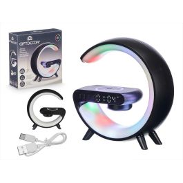 Reloj Altavoz Cargador Inalambrico Luz Rgb Negro Giftdecor 14X15CM (12 Unidades) Precio: 126.59000035. SKU: B128BKTB8F