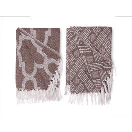 Multiuso Jacquard Marron 180 X 220 Cm Surtidos Giftdecor (8 Unidades) Multiuso Jacquard Marron 180 X 220 Cm Surtidos Giftdecor (8 Unidades)