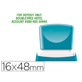 X'stamper Sello Quix Personalizable Color Verde Medidas 16x48 mm Q-11 Precio: 10.50000006. SKU: B13NA47LE8