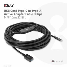 Club3D Cable USB 3.2 Tipo C a USB Tipo A 5Gbps Macho/Hembra 10m
