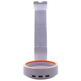 EXQUISITE GAMING Cable Guy Powerstand SP2 White Soporte de Carga para Mandos y Auriculares con Iluminación Halo