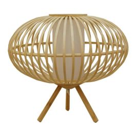 DKD Home Decor Lámpara Sobremesa Balines Bambú Madera Natural Blanco 40x36x40 cm (2 Unidades) Precio: 89.99507616. SKU: S3020697