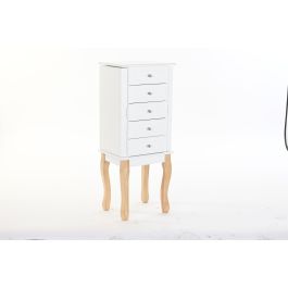 Joyero Romantico DKD Home Decor Blanco Natural 27 x 90 x 37 cm Joyero Romantico DKD Home Decor Blanco Natural 27 x 90 x 37 cm