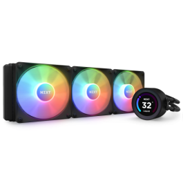 NZXT Kraken Elite 360 RGB RL-KR36E-B1 Sistema de refrigeración líquida todo en uno 12 cm Negro con pantalla TFT-LCD y ventiladores RGB