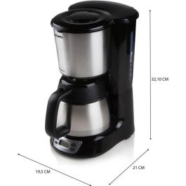 Cafetera de filtro - DOMO - DO709K - 1000 W - 1 L - 8 tazas - Pantalla LCD - Temporizador 24 horas - Acero inoxidable Cafetera de filtro - DOMO - DO709K - 1000 W - 1 L - 8 tazas - Pantalla LCD - Temporizador 24 horas - Acero inoxidable