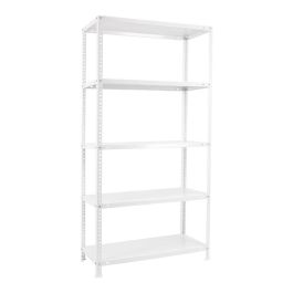 Simon Rack Comfort 5/300 Kit estantería metálica blanca, 5 estantes, 100kg/nivel, 900x300x1800mm