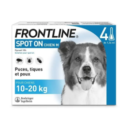 Frontline Spot On dog 10-20kg - 4 pipetas Protección contra pulgas y garrapatas para perros Precio: 37.94999956. SKU: B1A4MCY8J5